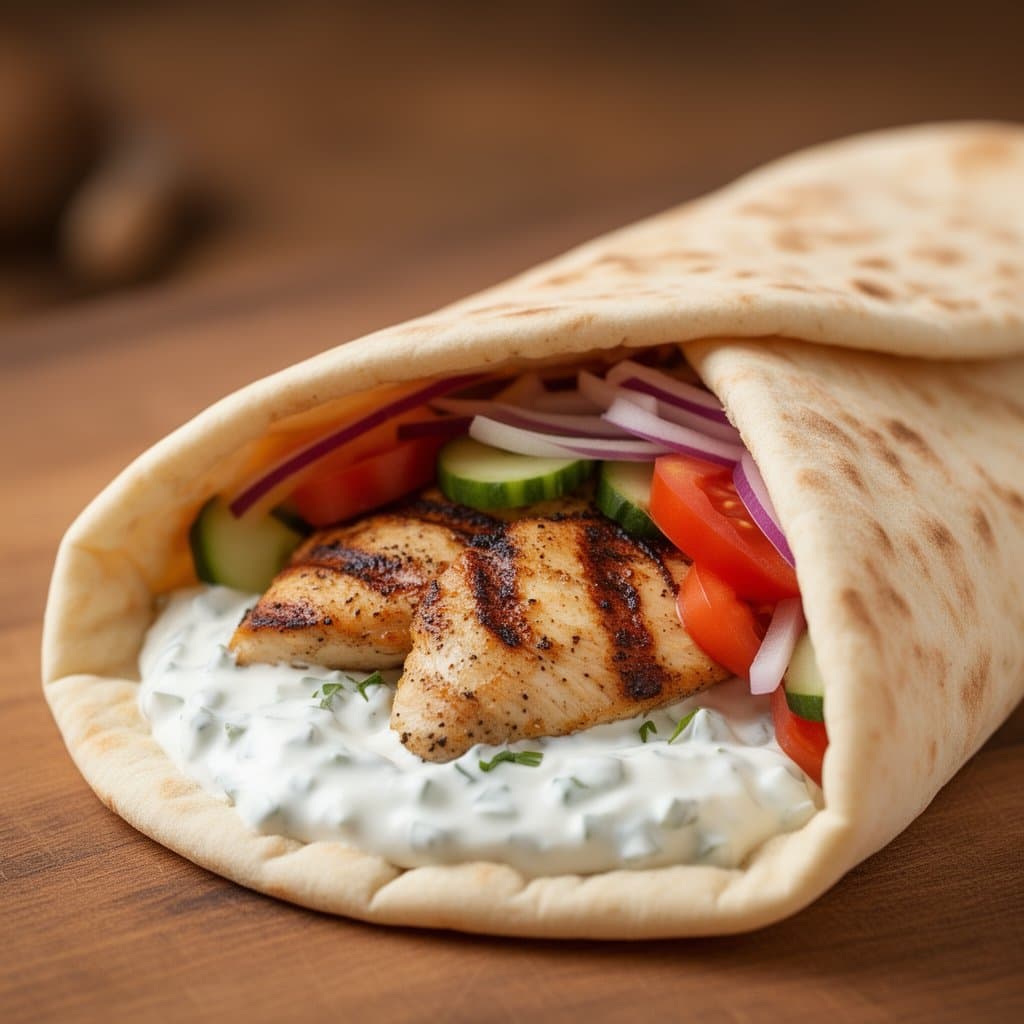 Greek Chicken Pita Wrap