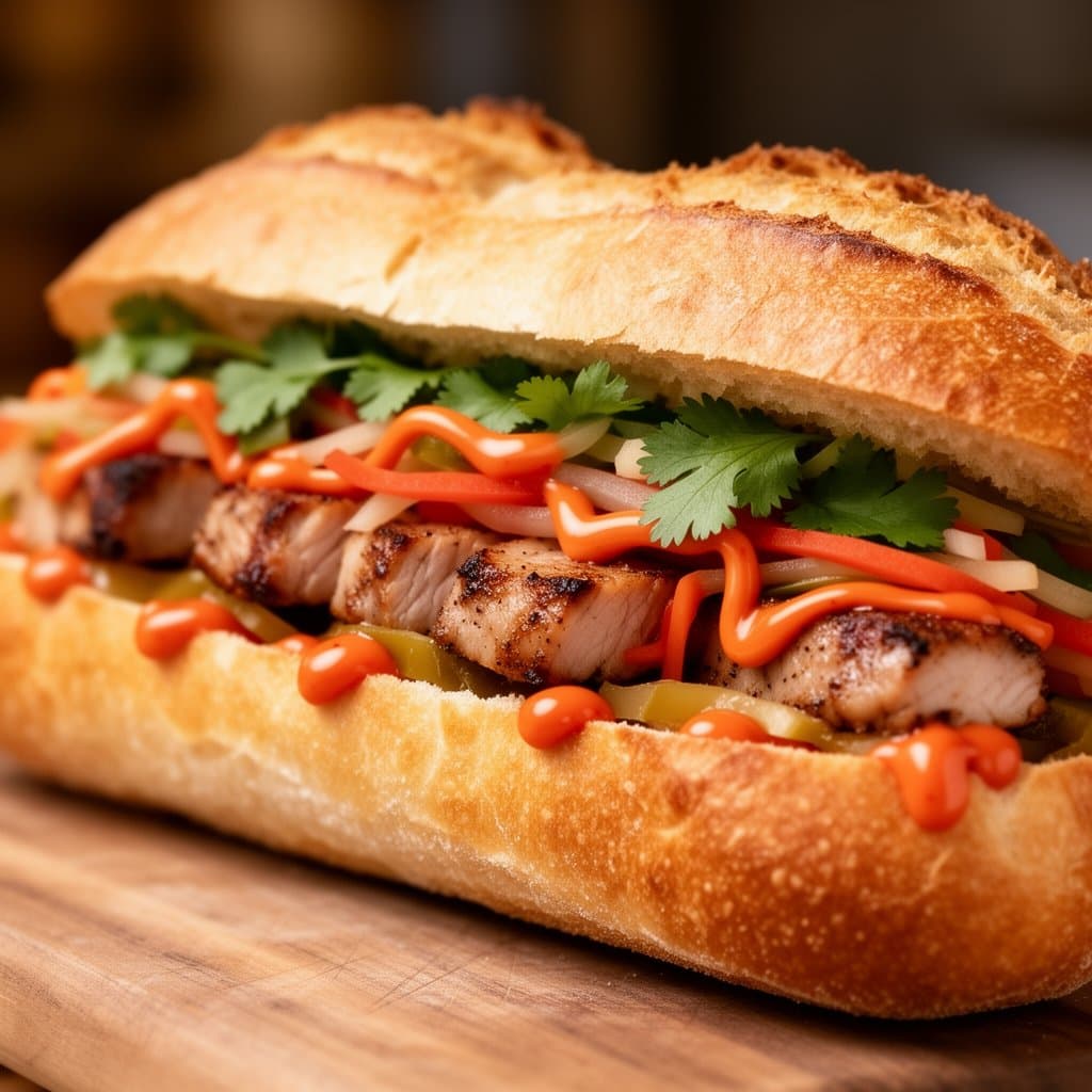 Vietnamese Banh Mi Sandwich
